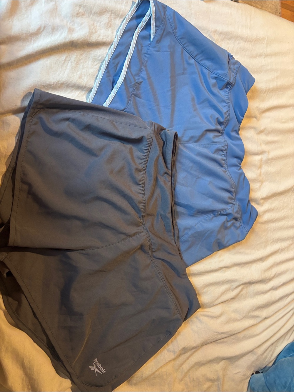 Reebok Women’s Athletic Shorts - Blue and Gray Duo